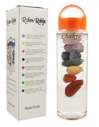 Aqua Gems Chakra Drinkfles met Edelstenen