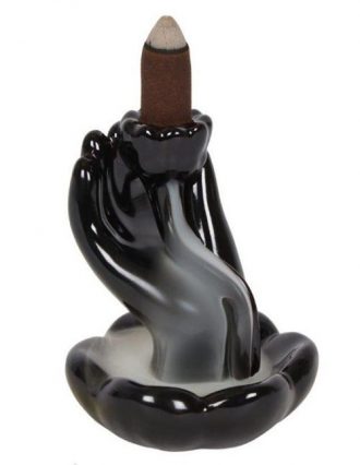 hand & lotus flower backflow wierookhouder