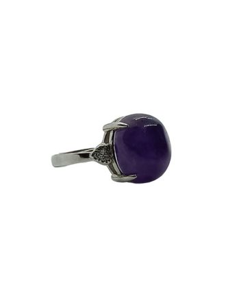 Ring Amethist verstelbaar