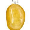 calciet-geel-edelsteen-hanger-geslepen Calciet geel hanger