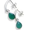 Onyx 925 zilver oorbellen