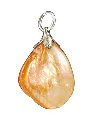 Parelmoer oranje hanger