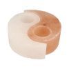 Zoutsteen Yin Yang waxinelichthouder