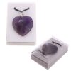 Amethist Hart met ketting in doosje Hart Amethist met ketting