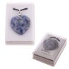 Sodaliet Hart met ketting in doosje Hart Sodaliet met ketting