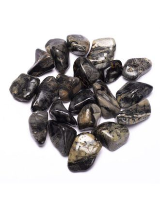 Zilverblad Silverleaf Jaspis Trommelsteen maat 3