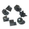 Agaat zwart geometrische set