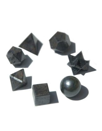 Agaat zwart geometrische set