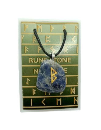 Lapis Lazuli hanger met Runenteken Berkana