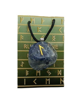 Lapis Lazuli hanger met Runenteken Leguz