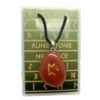 Runen-Perthro Jaspis rood hanger met Runenteken Pertho