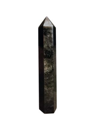 Obsidiaan goud obelisk