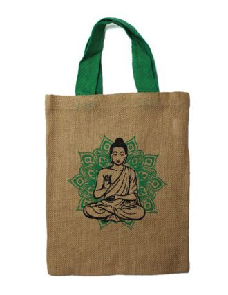 Jute tote bag Boeddha