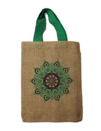 Jute tote bag Mandala