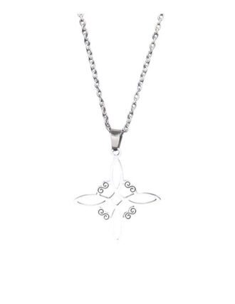 Keltische knoop ketting RVS