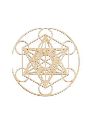 Raam-, wandhanger hout Metatron's Cube