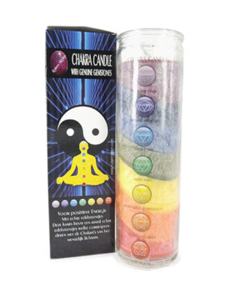 Chakra crystal candle seven chakra