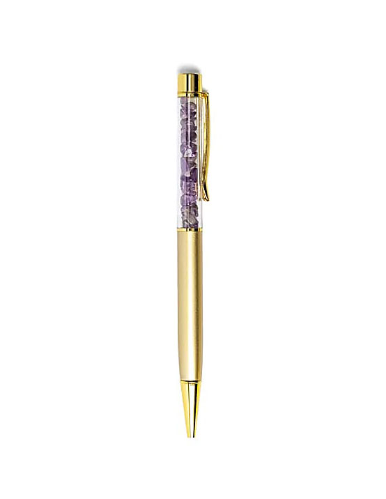 Edelstenen-pen-amethist Pen met Amethist chips