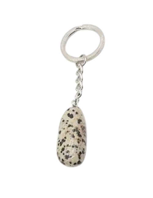 Sleutelhanger-Dalmatier-jaspis Dalmatiër Jaspis sleutelhanger