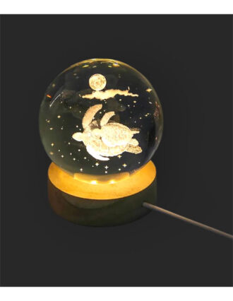 Glazen bol lamp 3d schildpadden