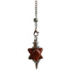 Jaspis rood merkaba pendel