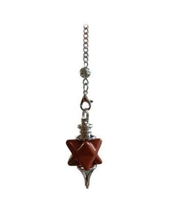 Jaspis rood merkaba pendel