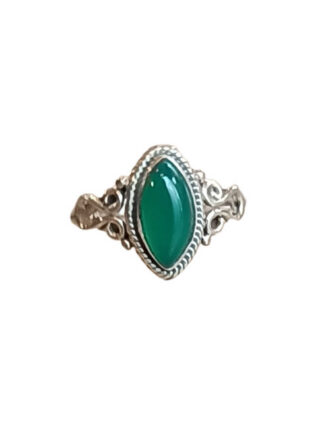 Jade ring 925 zilver