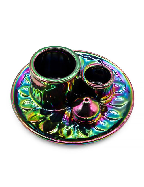 Palo-Santo-Stick-&-Smudge-Holder---Mandala---Metallic-Rainbow-1 Palo Santo & Smudge stick houder