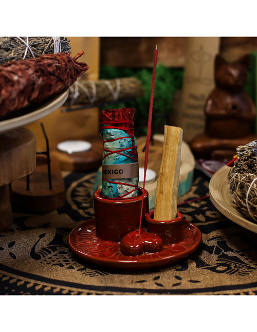 Palo-Santo-Stick-&-Smudge-Holder---Mandala---Metallic-Rainbow-4 Palo Santo & Smudge stick houder
