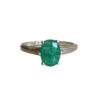 Smaragd ring 925 zilver