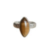 Tijgeroog ring 925 zilver