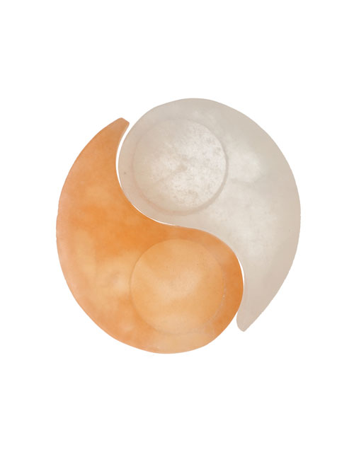 Seleniet-yin-yang-theelichthouder Seleniet theelichthouder Yin Yang