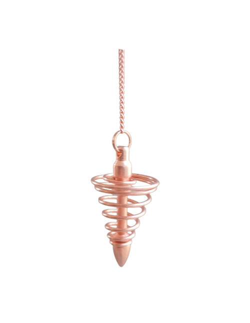 Pendel-koper-rose Messing spiraal pendel roségoud