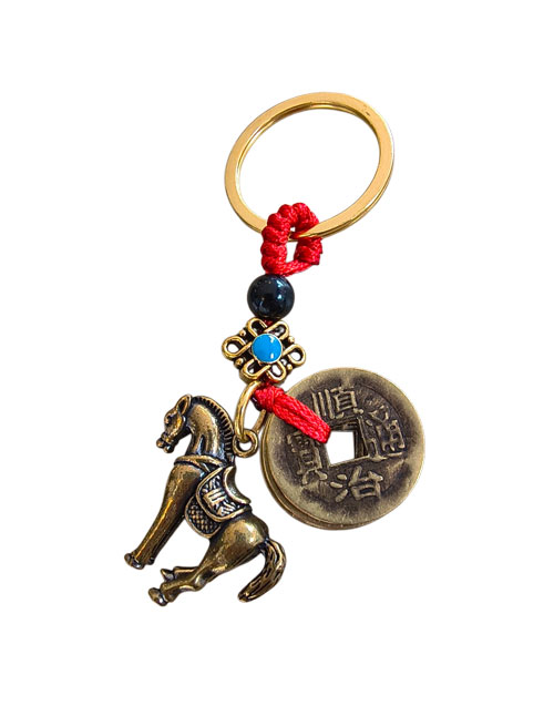 Feng-Shui-sleutelhanger-paard Sleutelhanger Chinese dierenriem paard