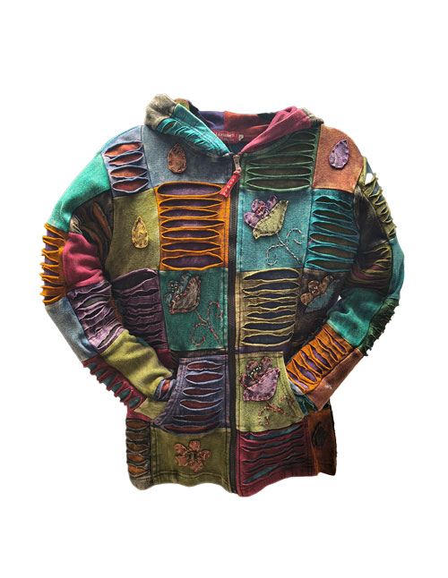 Vest-multi-dark-flowers-2-Nepal-L-XL Vest Nepal multi - L/XL